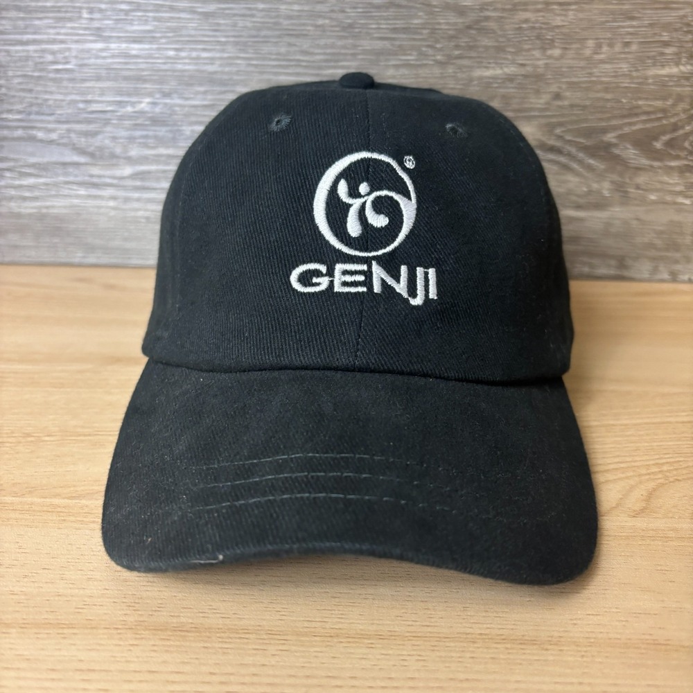 Genji Hat Cap Strap Back Black Adjustable Mens